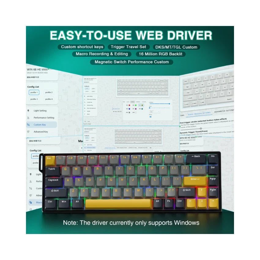 Fadify WIN68 Wired Magnetic Keyboard