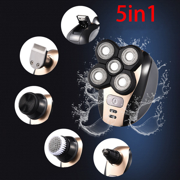5-Head Electric Shaver — 5-in-1 Rechargeable Grooming Razor - Fadify Culture