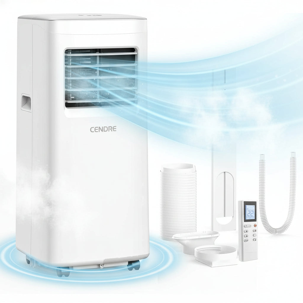 Portable Air Conditioner, 3-in-1 8500 BTU AC Unit with Fan & Dehumidifier – Quiet Cooling for Bedroom, Home Office up to 450 sq.ft, Includes Complete Window Mount Kit