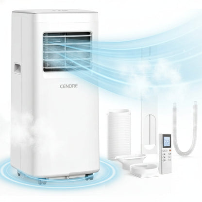 Portable Air Conditioner, 3-in-1 8500 BTU AC Unit with Fan & Dehumidifier – Quiet Cooling for Bedroom, Home Office up to 450 sq.ft, Includes Complete Window Mount Kit