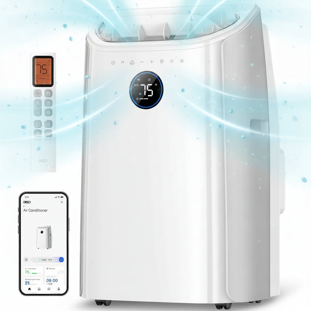Breeze DREO Portable Air Conditioner 12000 BTU, Smart & Quiet