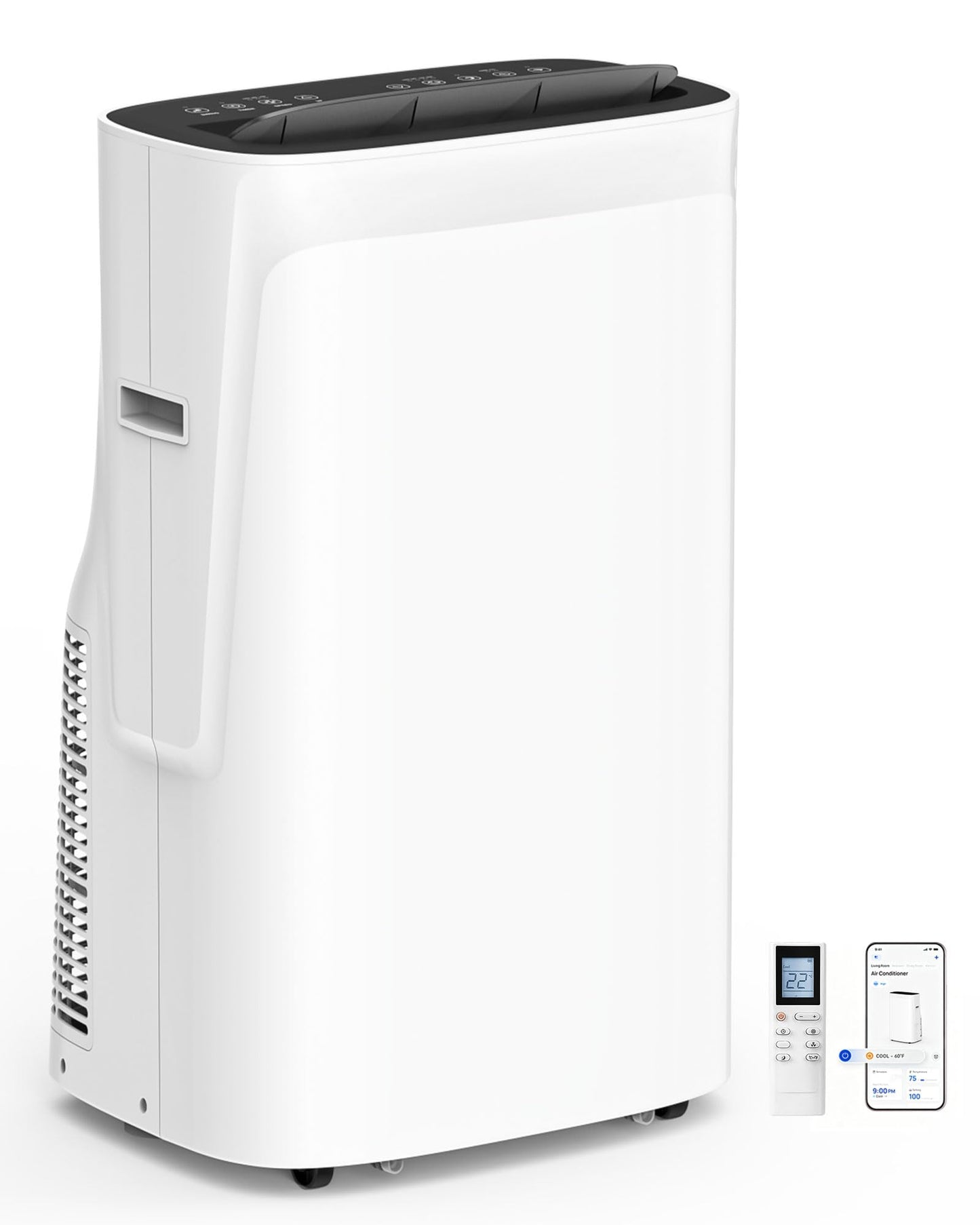 Portable Air Conditioner, 3-in-1 8500 BTU AC Unit with Fan & Dehumidifier – Quiet Cooling for Bedroom, Home Office up to 450 sq.ft, Includes Complete Window Mount Kit