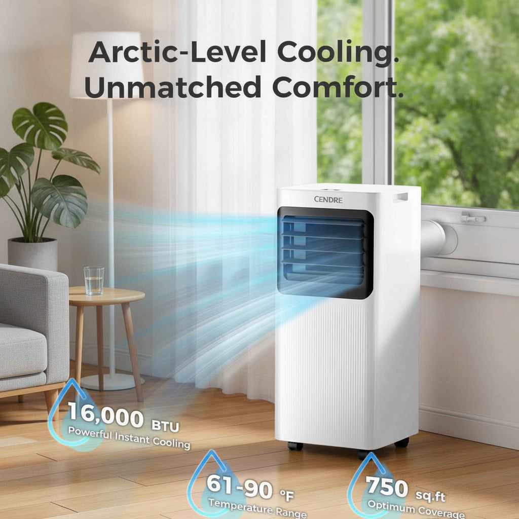 BreezePro 16,000 BTU Portable Air Conditioner 5-in-1 with WiFi Control