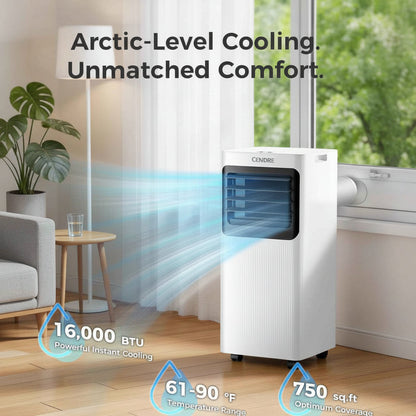 BreezePro 16,000 BTU Portable Air Conditioner 5-in-1 with WiFi Control