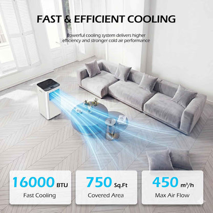 Breeza Portable Air Conditioner 16000 BTU with WiFi & Quiet 40dB Mode
