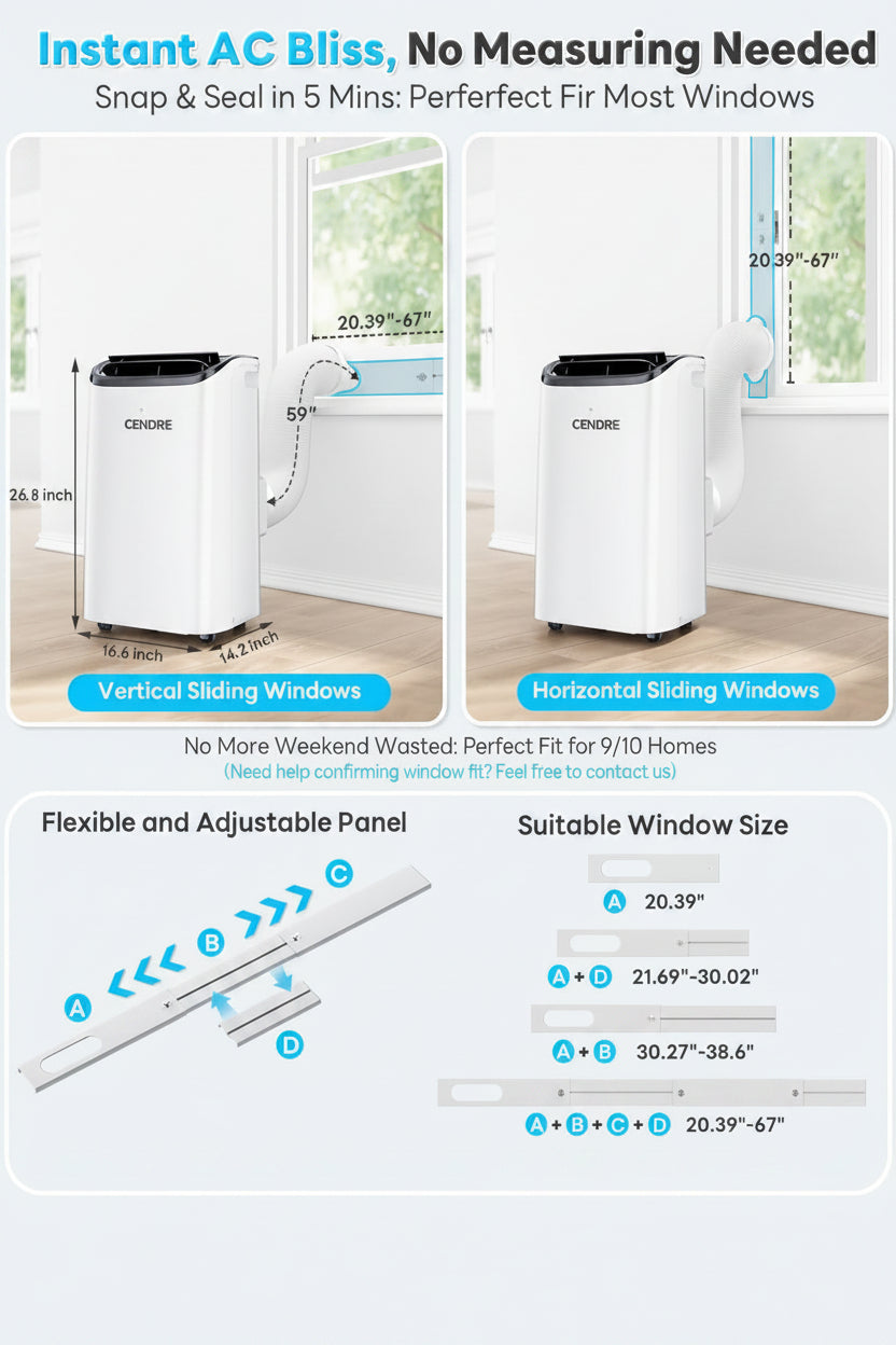 Fadify Smart Portable Air Conditioner 14,000 BTU, WiFi & Remote Control