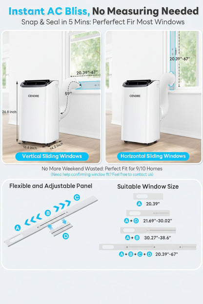 Fadify Smart Portable Air Conditioner 14,000 BTU, WiFi & Remote Control