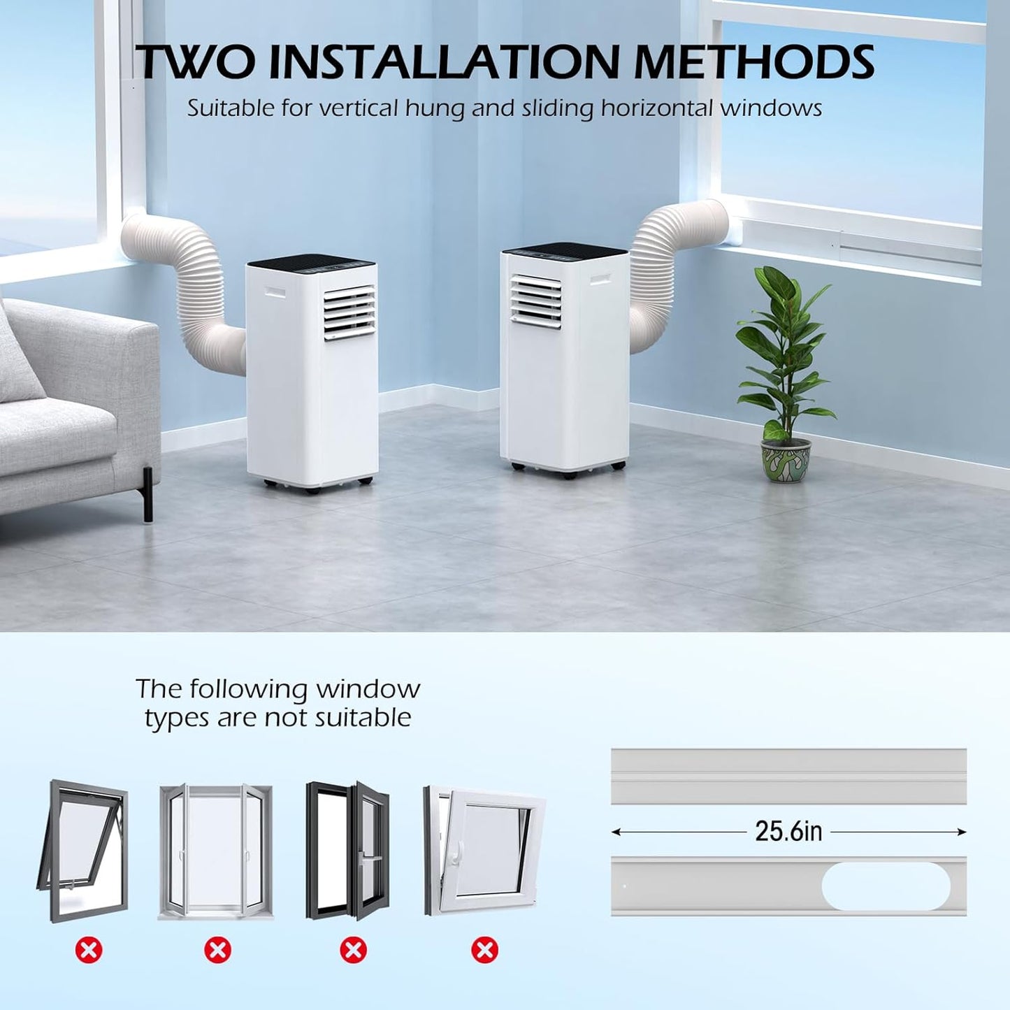 Fadify Portable Air Conditioner 10000-16000 BTU with WiFi & Quiet 40dB Mode