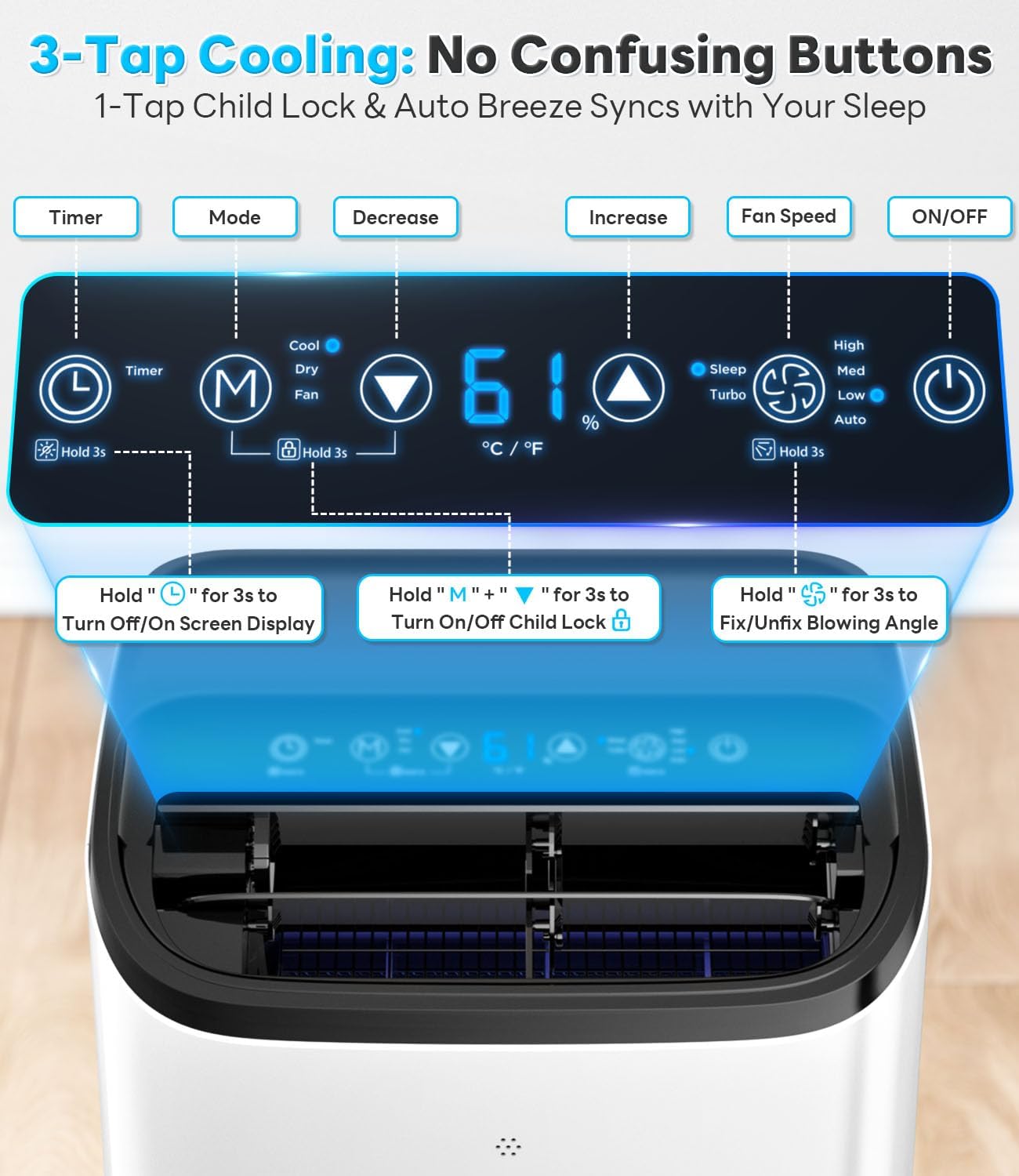 Fadify Smart Portable Air Conditioner 14,000 BTU, WiFi & Remote Control
