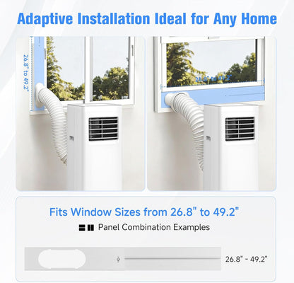Portable Air Conditioner, 3-in-1 8500 BTU AC Unit with Fan & Dehumidifier – Quiet Cooling for Bedroom, Home Office up to 450 sq.ft, Includes Complete Window Mount Kit