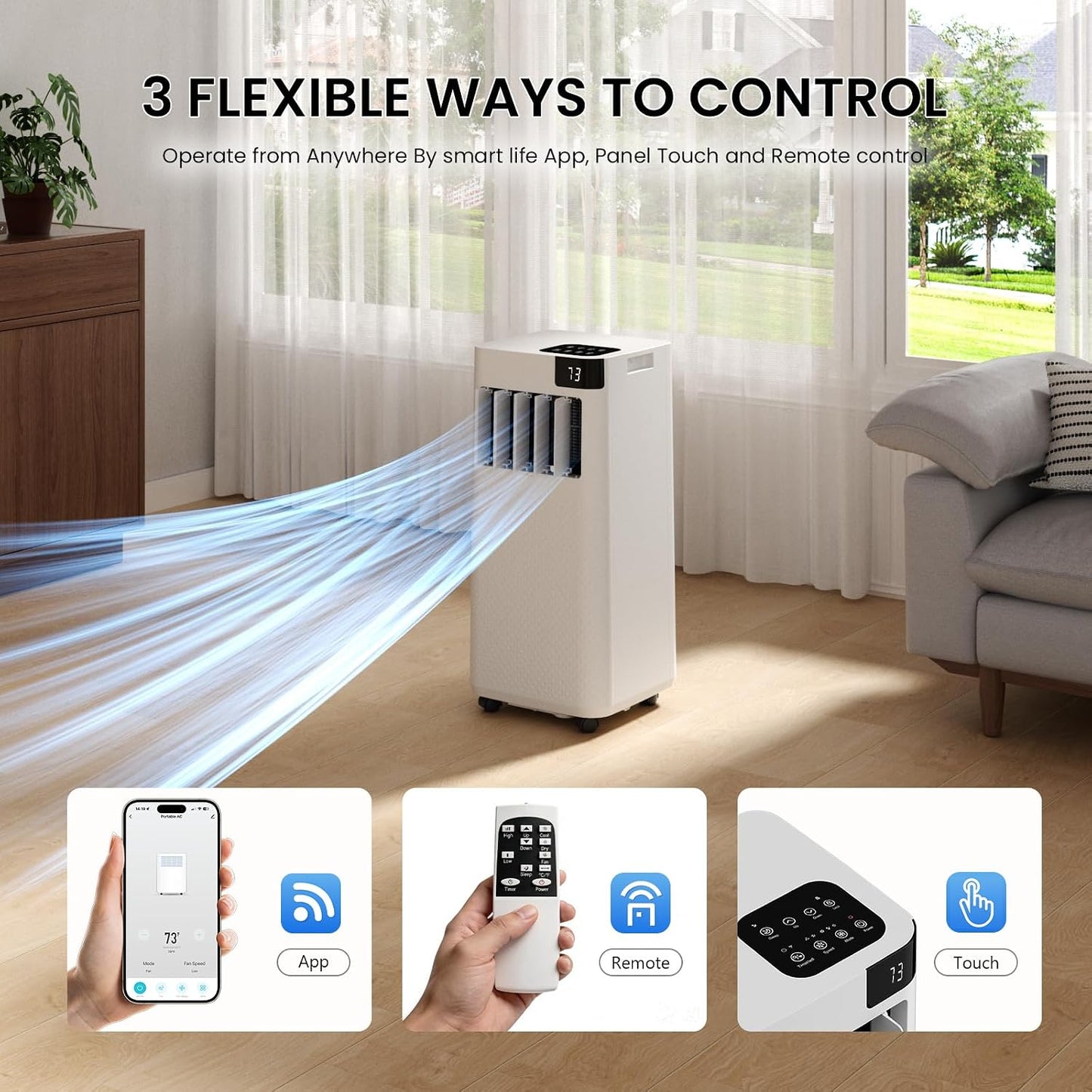 Fadify 16000 BTU Portable Air Conditioner with WiFi – 5-in-1 Smart AC Unit