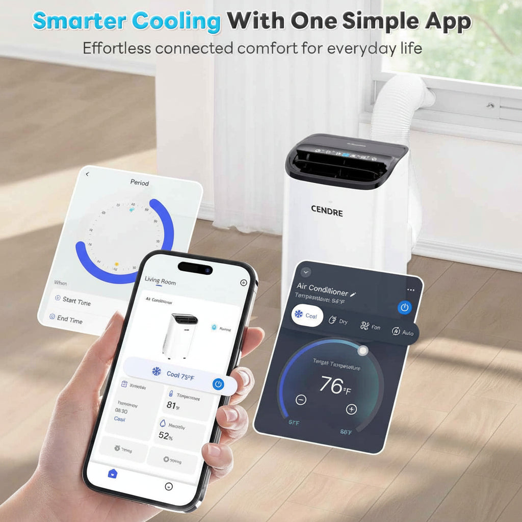Fadify Smart Portable Air Conditioner 14,000 BTU, WiFi & Remote Control