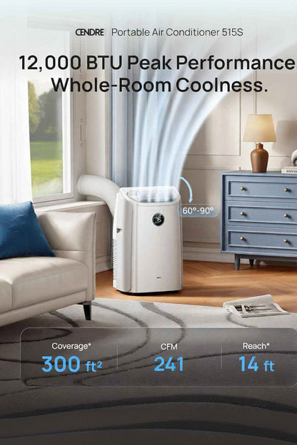 Breeze DREO Portable Air Conditioner 12000 BTU, Smart & Quiet