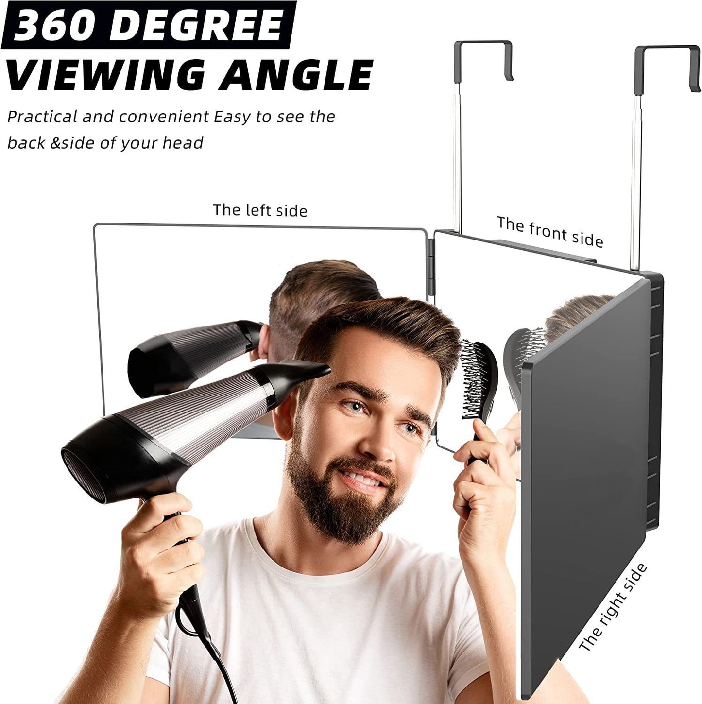 Folding 3-Way Haircut Mirror - Fadify Culture