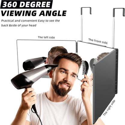 Folding 3-Way Haircut Mirror - Fadify Culture