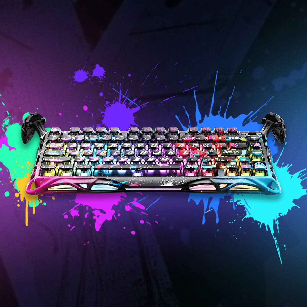 Fadify HE 8000Hz Ultra-Fast Hall Effect Gaming Set - Neon Graffiti