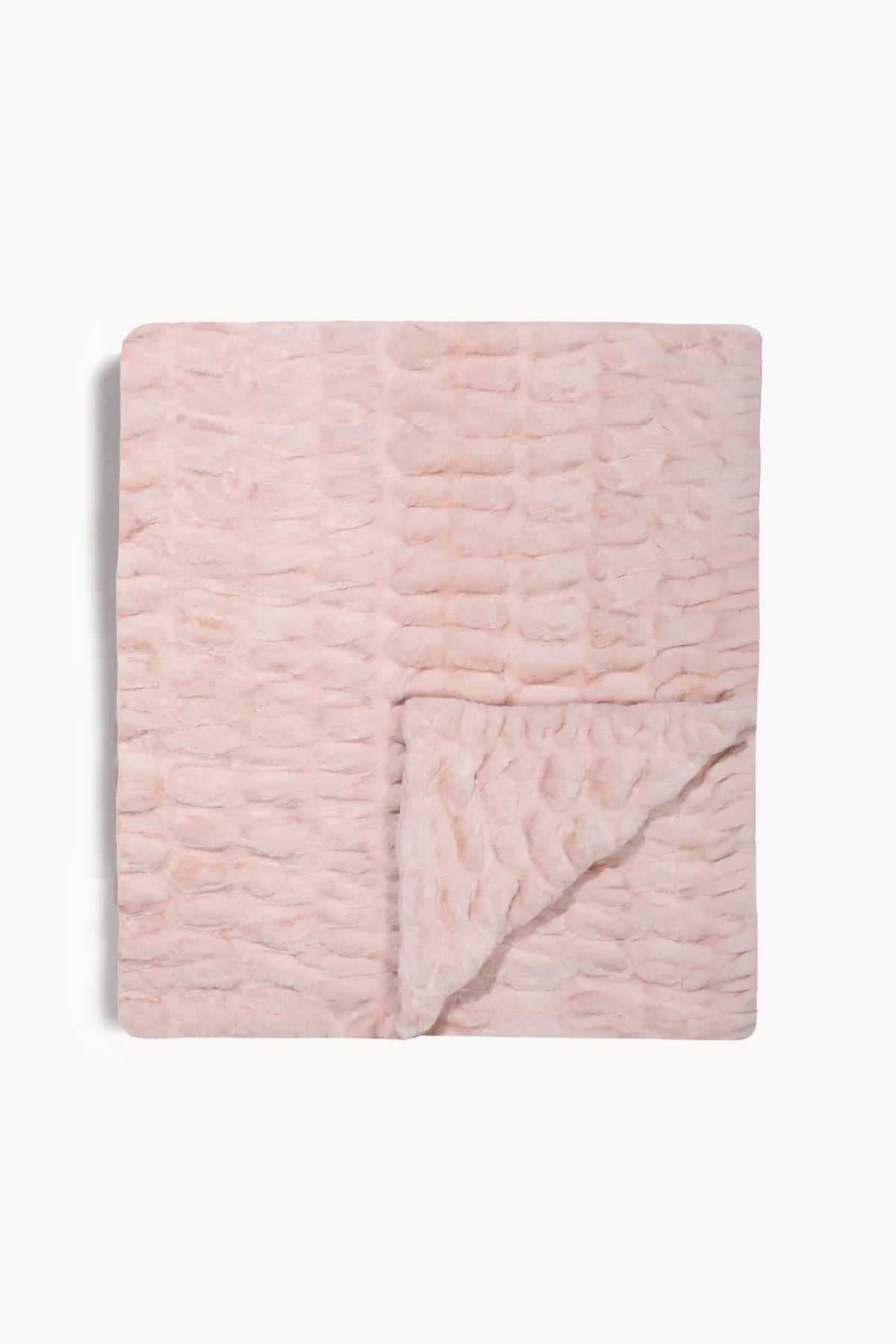 Luxury Faux Fur Blanket Blush Pink