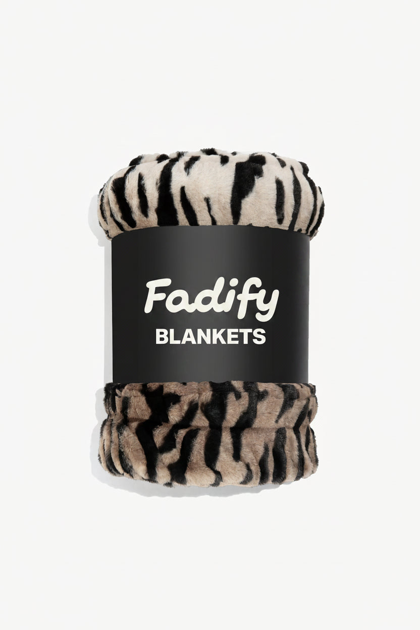 Luxury Faux Fur Blanket Desert Tiger
