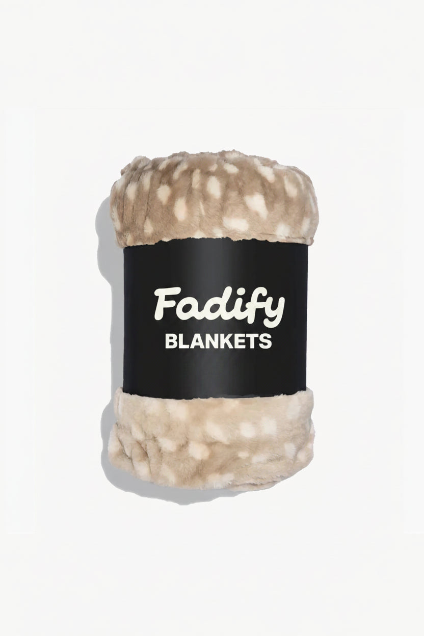 Luxury Faux Fur Blanket Forest Fawn