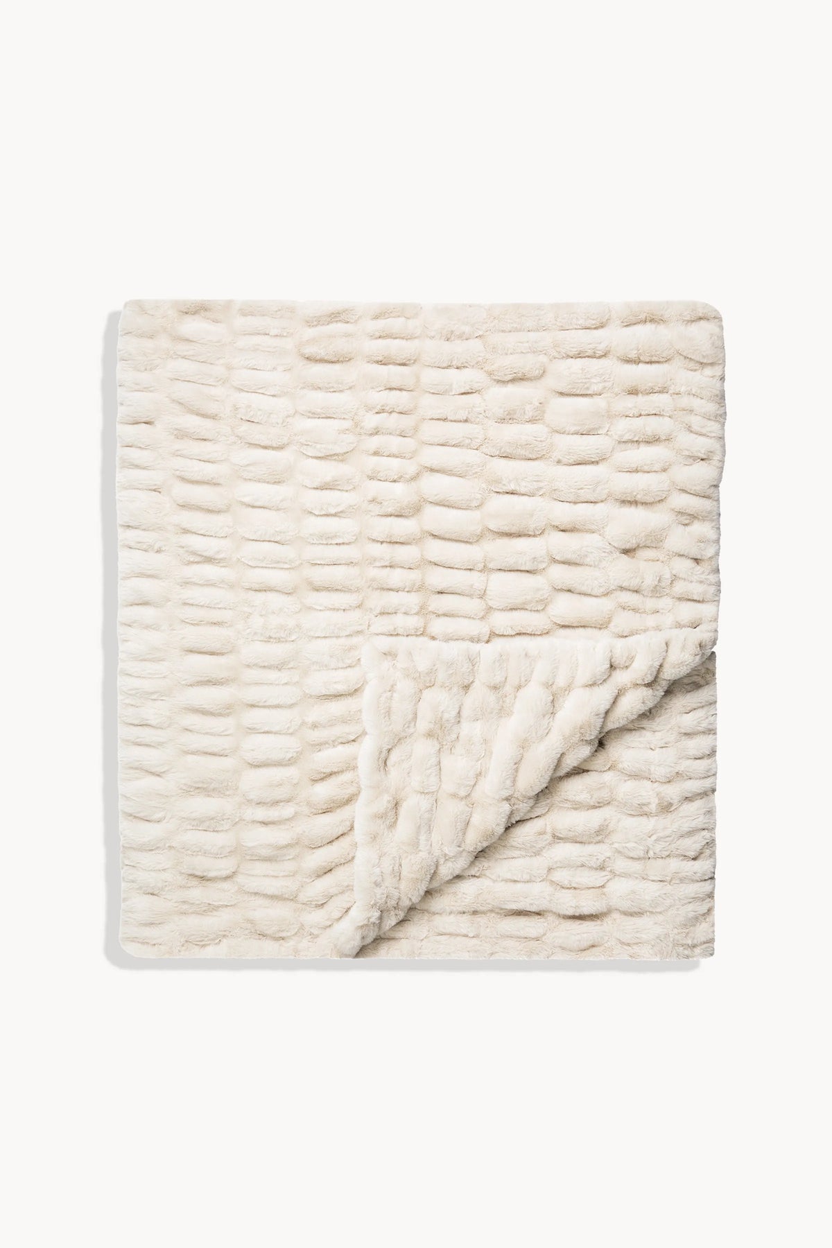 Luxury Faux Fur Blanket Honey Cloud