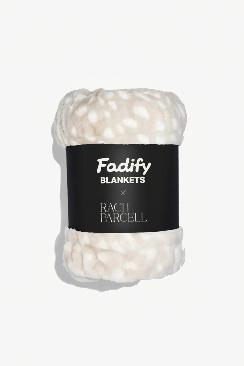 Luxury Faux Fur Blanket Ivory Fawn