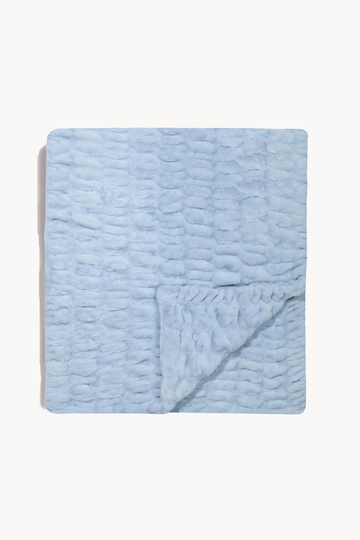 Luxury Faux Fur Blanket Sky Blue