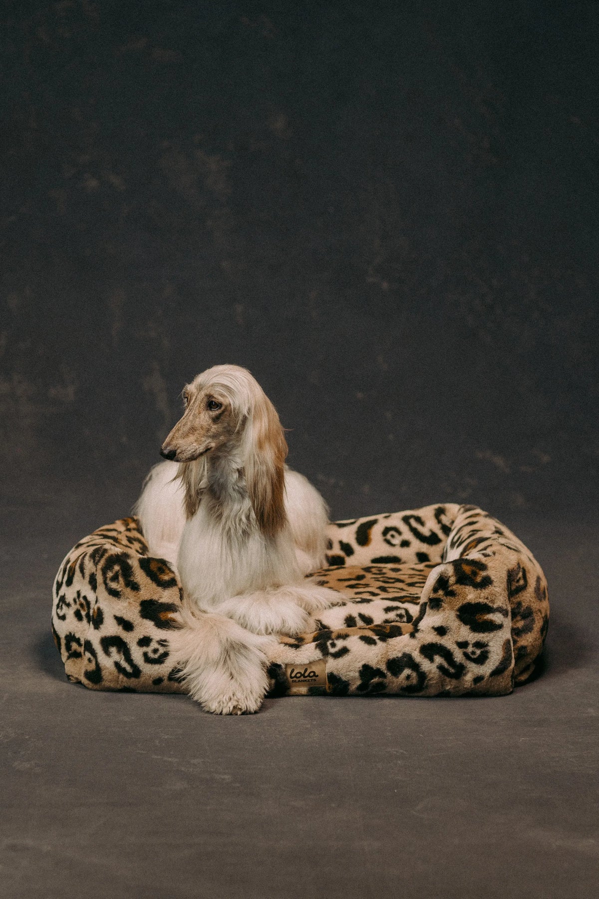 Luxury Faux Fur Pet Bed Leopard