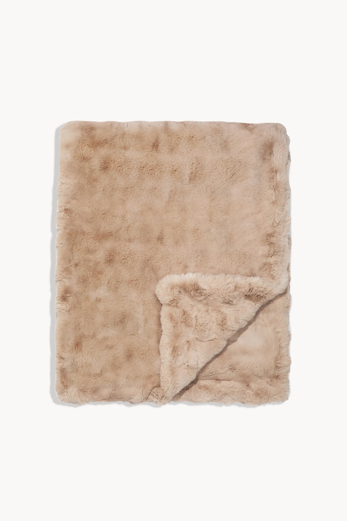 Luxury Faux Fur Weighted Blanket Oat