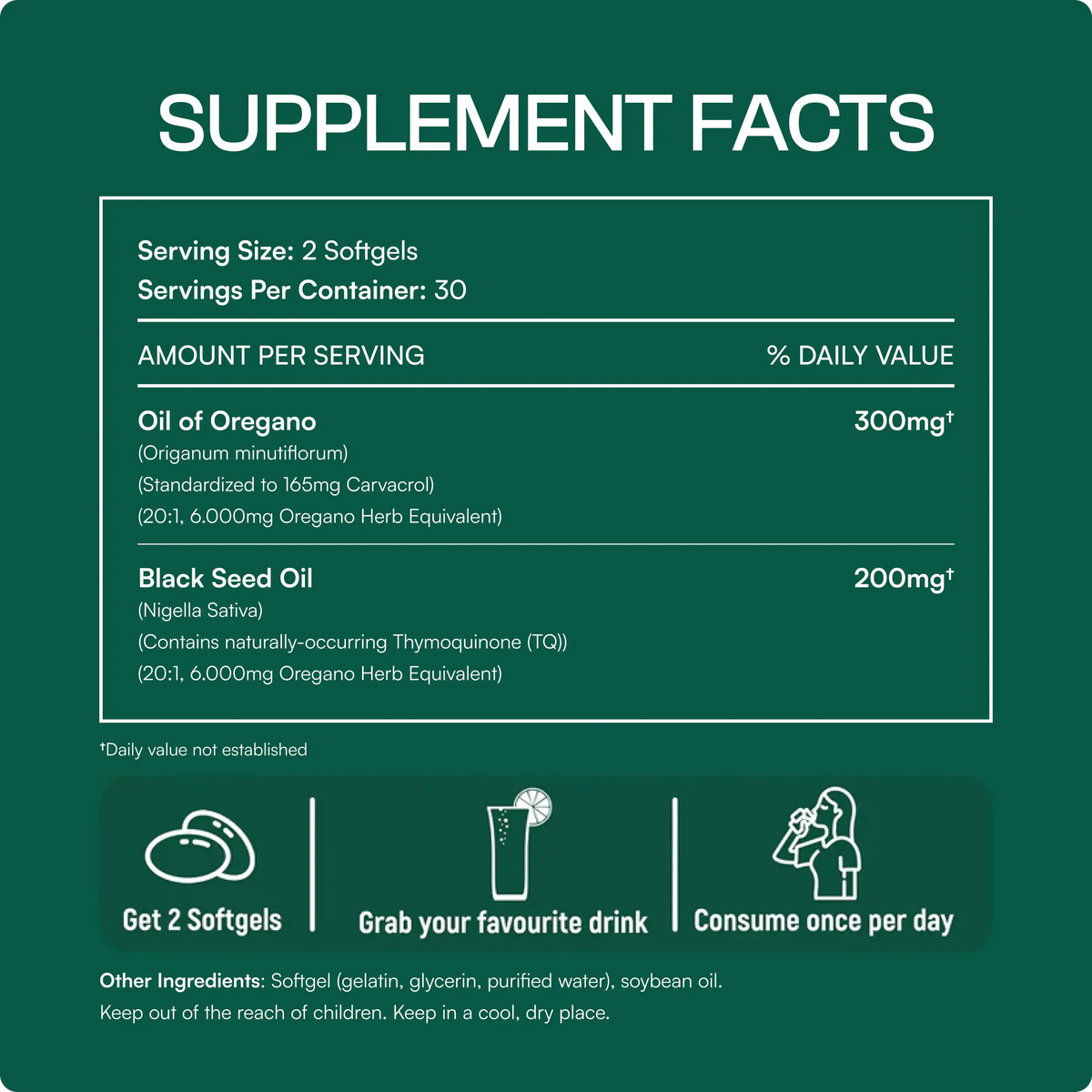 Fadify Oil of Oregano Softgels
