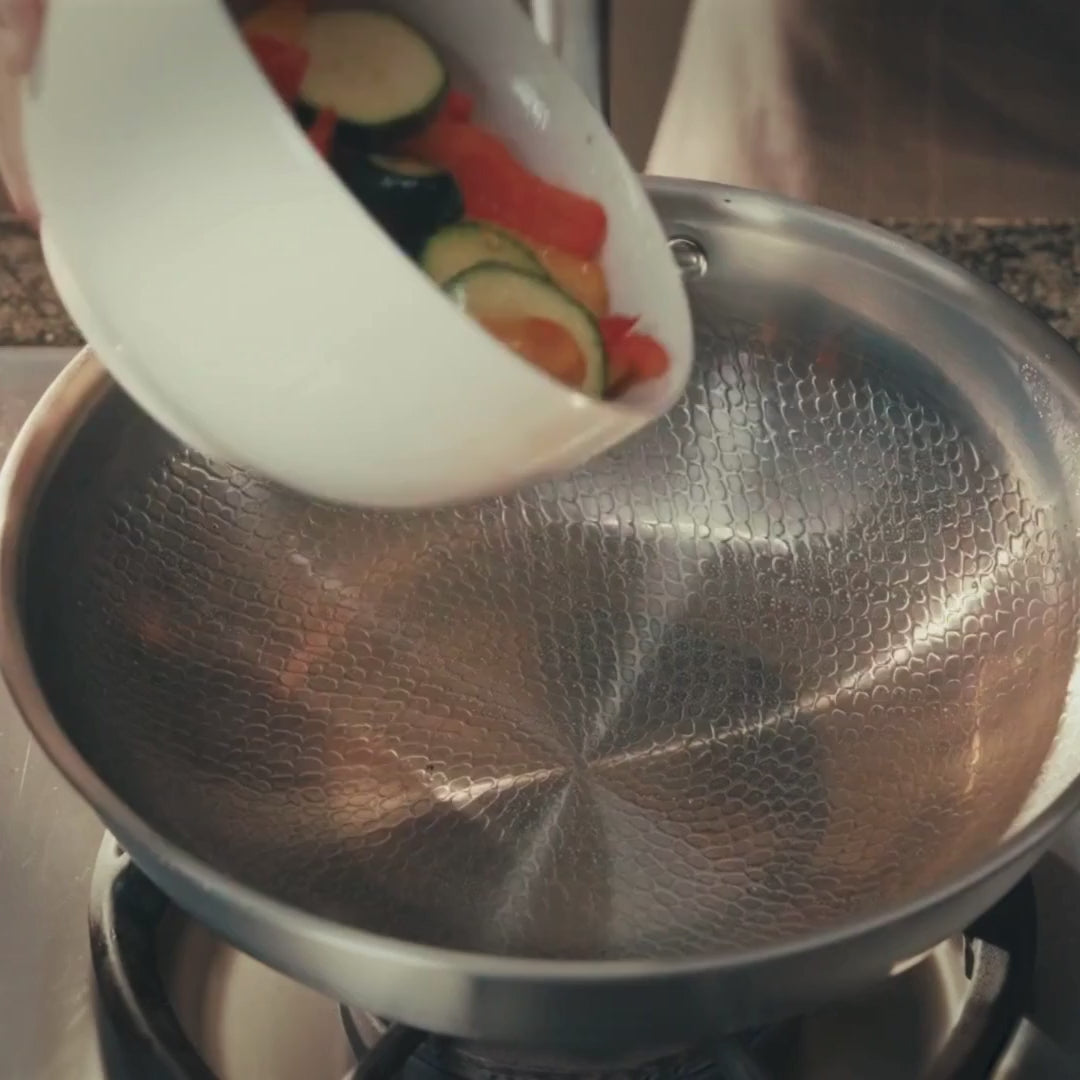 Pure Titanium Hammered Wok Pan Pro