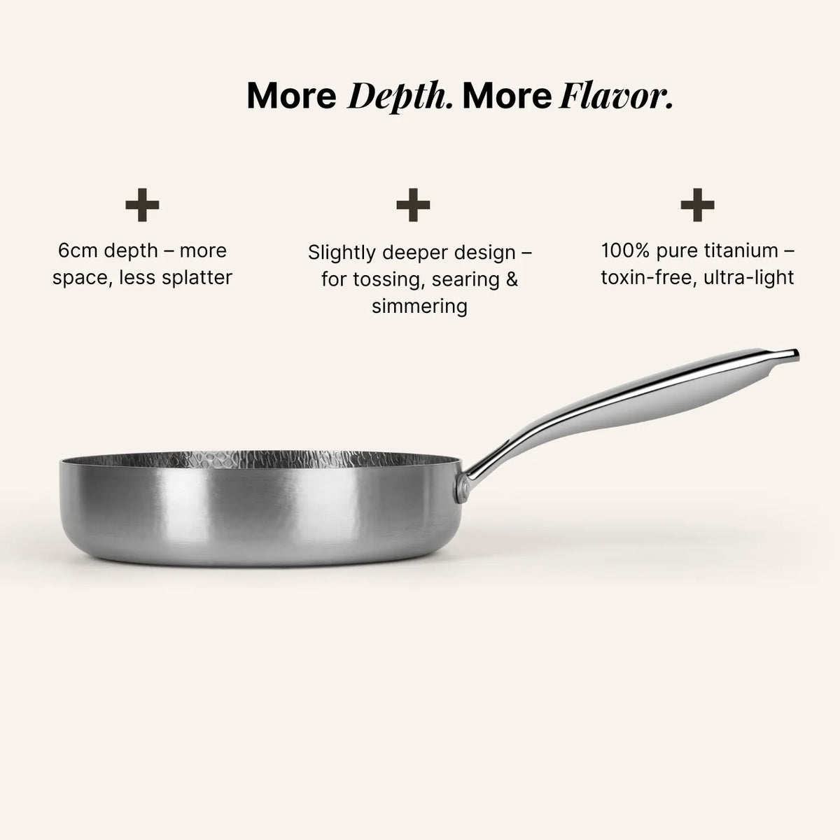 Pure Titanium Hammered Cookware Set Pro