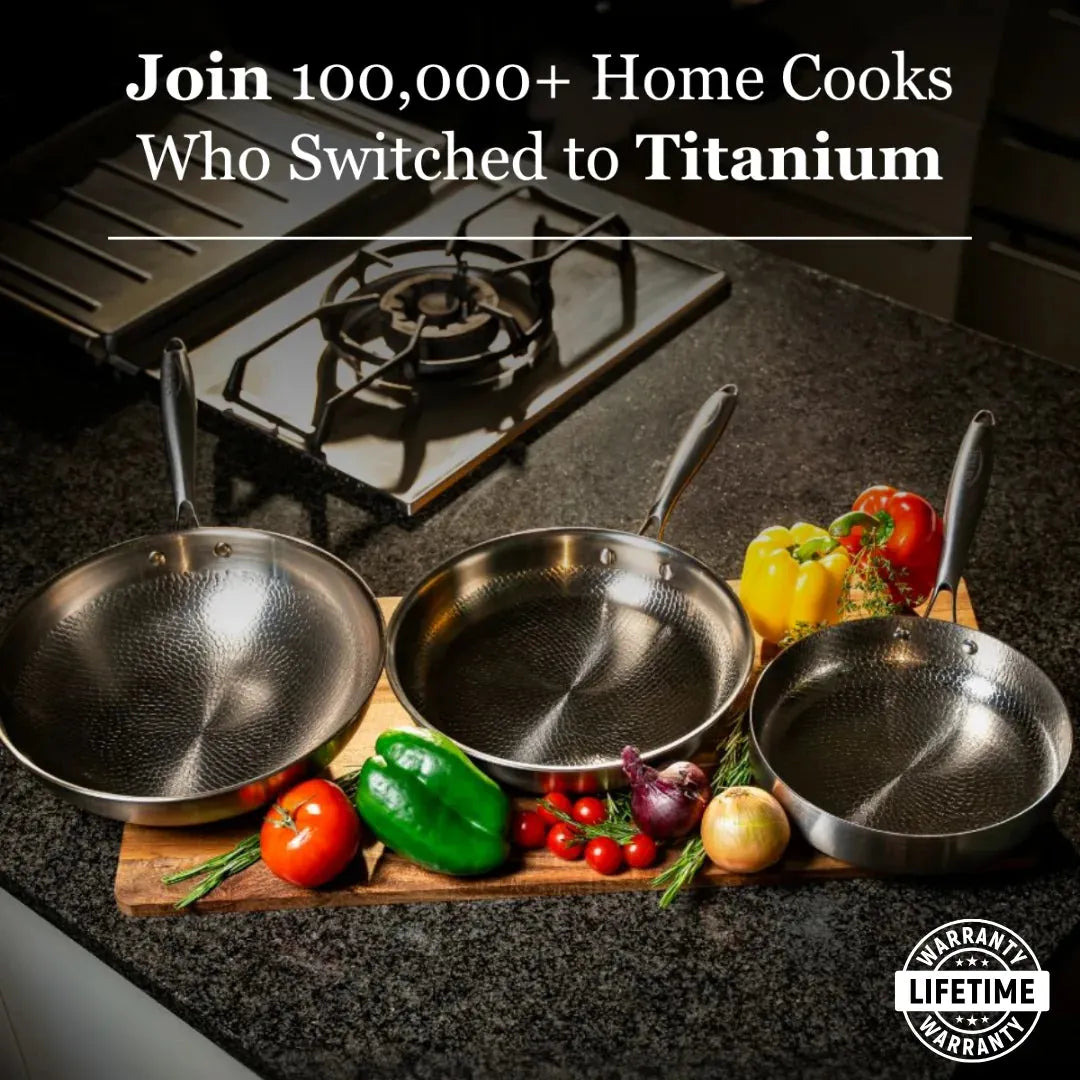 Pure Titanium Hammered Pan Pro