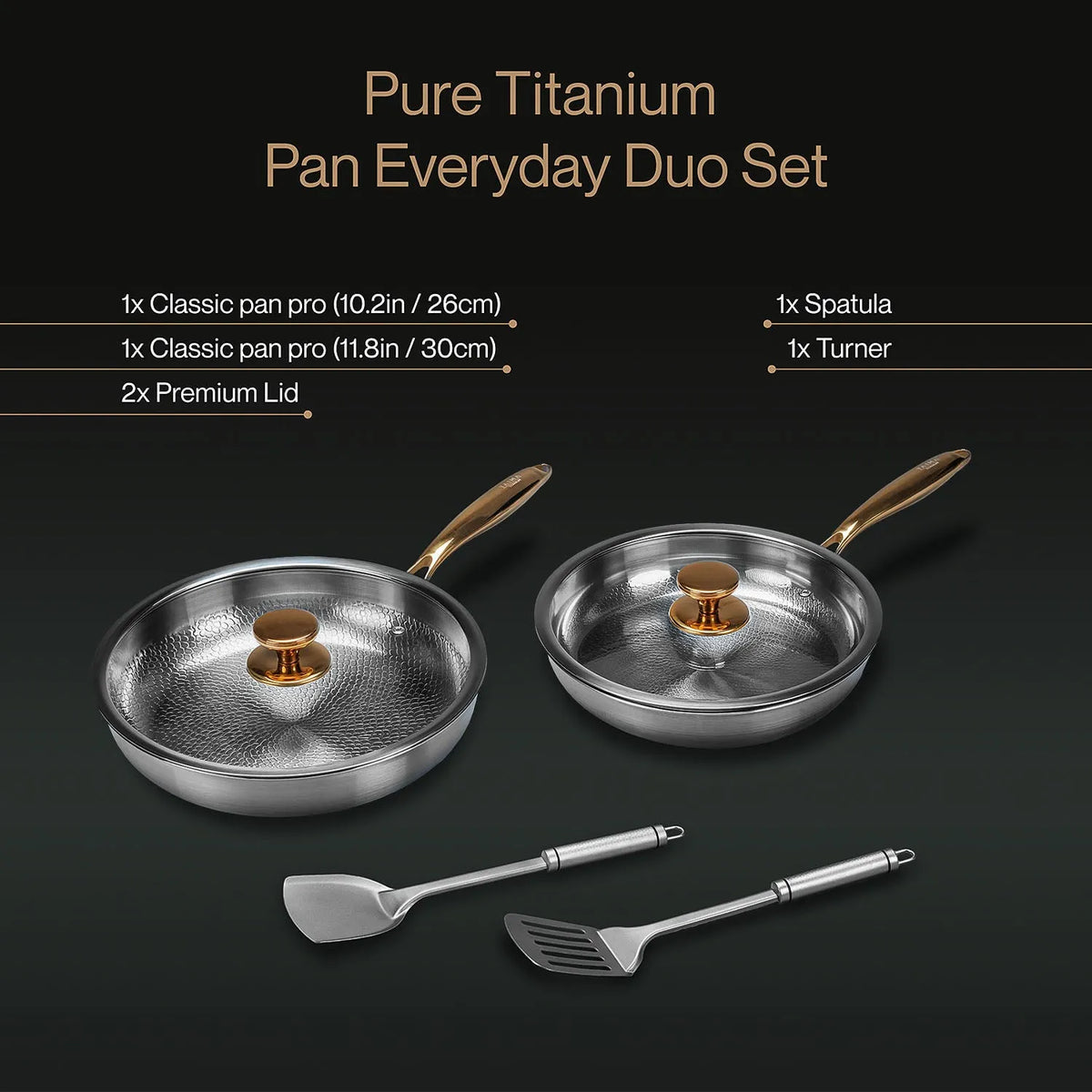 Pure Titanium Pan Everyday Duo Set 6-Piece