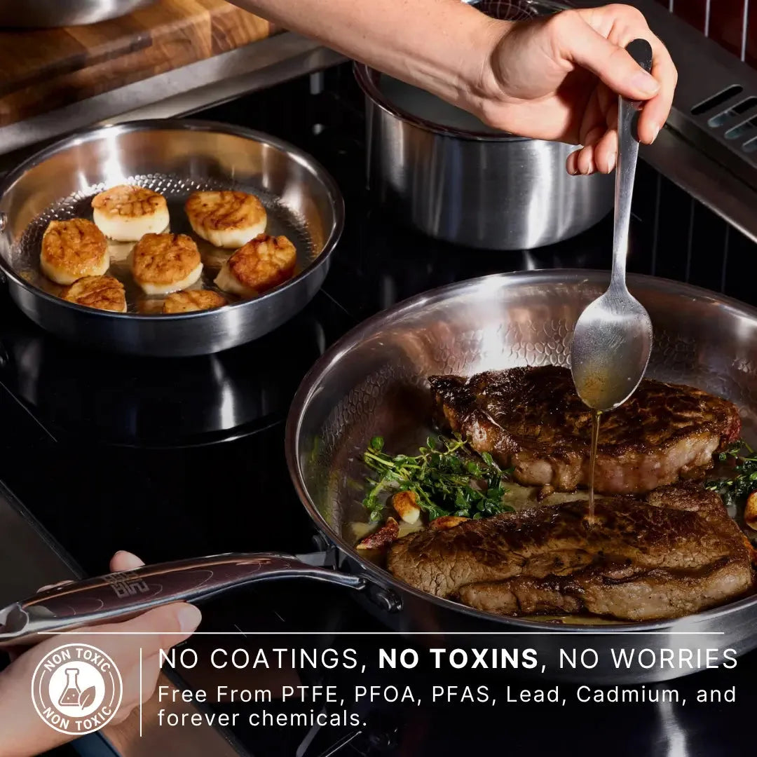 Titanium Hammered Cookware Set 12-Piece